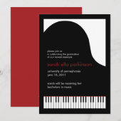 Afstudeer aankondiging Muziek Hoofdvak Grand Piano (Voorkant / Achterkant)