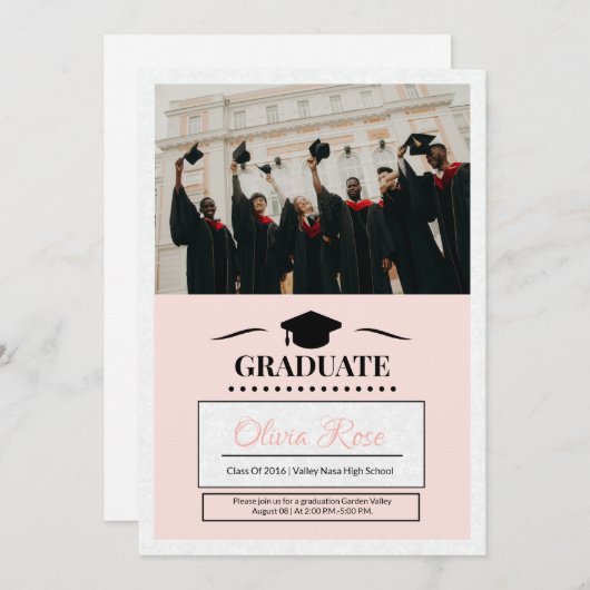 Afstudeer aankondiging sjabloon (Voorkant / Achterkant)