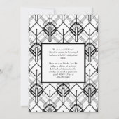 Afstudeer Art Deco Zwart Wit Aankondiging (Achterkant)