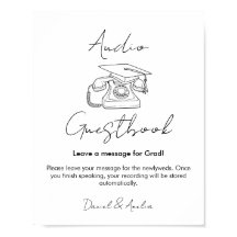 Afstudeer audio gastboek bord, Afstudeer gastboek 