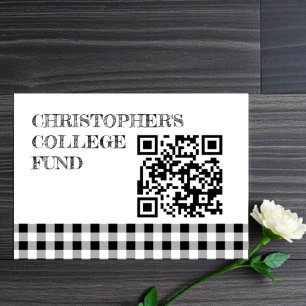 Afstudeer BBQ Gingham College Fonds Informatiekaartje