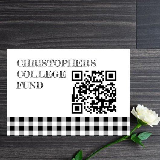 Afstudeer BBQ Gingham College Fonds Informatiekaartje