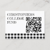Afstudeer BBQ Gingham College Fonds Informatiekaartje (Voorkant)