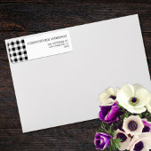 Afstudeer BBQ Gingham Retouradres Etiket