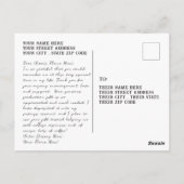 Afstudeer bedankkaartje vul zelf een bericht in briefkaart (Achterkant)