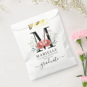 Afstudeer Bloem Monogram Logo Feestje Bedankzakje (Gezegeld)