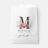 Afstudeer Bloem Monogram Logo Feestje Bedankzakje (Voorkant)