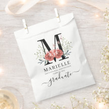 Afstudeer Bloemen Monogram Logo Feest