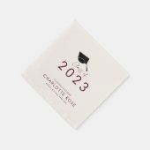 Afstudeer Bordeaux Script Grad 2026 Feest Papier Servet (Hoek)