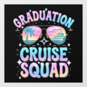 Afstudeer Cruise Bemanning Cruiseschip Retro Raamsticker (Vel)