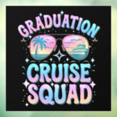 Afstudeer Cruise Bemanning Cruiseschip Retro Raamsticker (Vel 3)