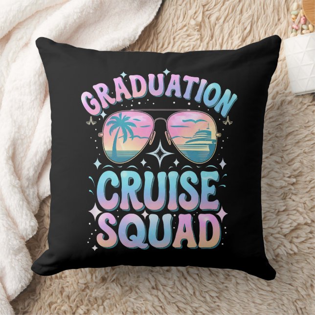 Afstudeer Cruise Squad Vaartuig Retro Kussen (Deken)