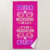 Afstudeer Cruise Strandhanddoek Strandlaken (Voorkant)