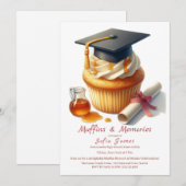 Afstudeer Cupcake Brunch Feest Kaart (Voorkant / Achterkant)