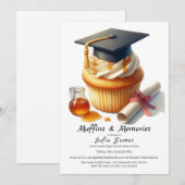 Afstudeer Cupcake Brunch Feest Kaart (Voorkant / Achterkant)
