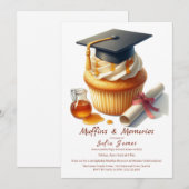 Afstudeer Cupcake Brunch Feest Kaart (Voorkant / Achterkant)