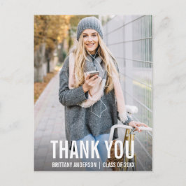 Afstudeer Dank Je Modern Foto Postkaart WBB