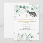  Afstudeer- en Confirmatie Dinner  Kaart (Voorkant / Achterkant)