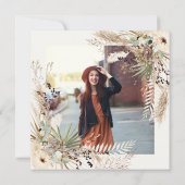 Afstudeer favoriete pampa's eucalyptus elegante fo kaart (Achterkant)