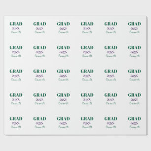 afstudeer felicitaties groen paars vet jaar 20XX a Cadeaupapier