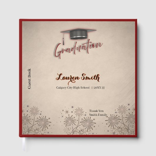 Afstudeer Gastboek Modern Aandenken Gastenboek (Voorkant)