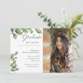 Afstudeer Groene Foto Aankondiging (Staand voorkant)