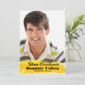 Afstudeer Grunge Foto Aankondiging (Staand voorkant)