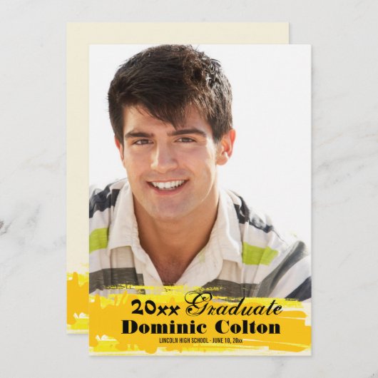 Afstudeer Grunge Foto Aankondiging (Voorkant / Achterkant)