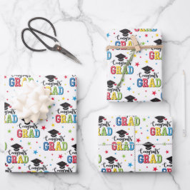 Afstudeer Inpakpapier, Felicitaties Cadeau Inpakpapier Vel