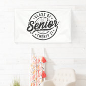 Afstudeer Jaar School Retro Senior Klas van 2027 Spandoek (Insitu)