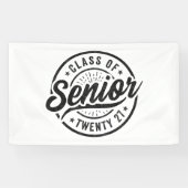 Afstudeer Jaar School Retro Senior Klas van 2027 Spandoek (Horizontaal)