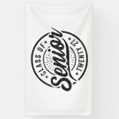 Afstudeer Jaar School Retro Senior Klas van 2027 Spandoek (Verticaal)