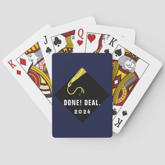 Afstudeer Nieuwigheidscadeau 2026 Pokerkaarten (Achterkant)