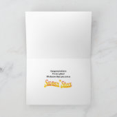 Afstudeer Rood 7e Klas Ster Middelbare School Kaart (Binnen)