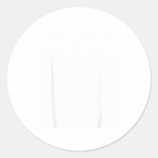 Afstudeer teken shirt grappig afstuderen senior ronde sticker