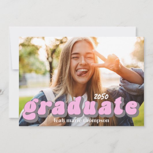 Afstudeer typografie foto QR-code sociale media Kaart (Voorkant)