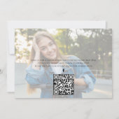 Afstudeer typografie foto QR-code sociale media Kaart (Achterkant)