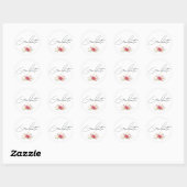 Afstudeer wilde bloemen ronde sticker (Vel)
