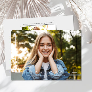 Afstudeeraankondiging en Uitnodiging met Foto's