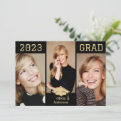 Afstudeeraankondiging foto klas van 2023 kaart (Staand voorkant)