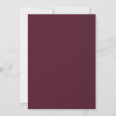 Afstudeeraankondiging met Burgundy Script en foto Kaart (Achterkant)