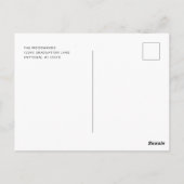 Afstudeeraankondiging met gouden scriptfoto briefkaart (Achterkant)