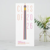 Afstudeeraankondiging met modern ontwerp | Kleur b (Staand voorkant)