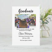 Afstudeeraankondiging naam klas van 20xx aankondig kaart (Staand voorkant)