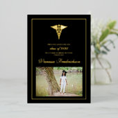 Afstudeeraankondiging Verpleegkunde Folie Uitnodiging (Staand Voorkant)