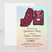 Afstudeeraankondiging verpleegkunde kaart (Voorkant / Achterkant)