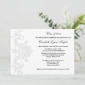 Afstudeeraankondiging Wit op Wit Kaart (Staand voorkant)