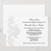 Afstudeeraankondiging Wit op Wit Kaart (Voorkant / Achterkant)