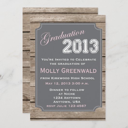 Afstudeeraankondigingen Kaart (Voorkant / Achterkant)