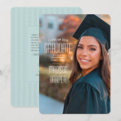  Afstudeeraankondigingen | Woestijnblauw Aankondiging (Voorkant / Achterkant)